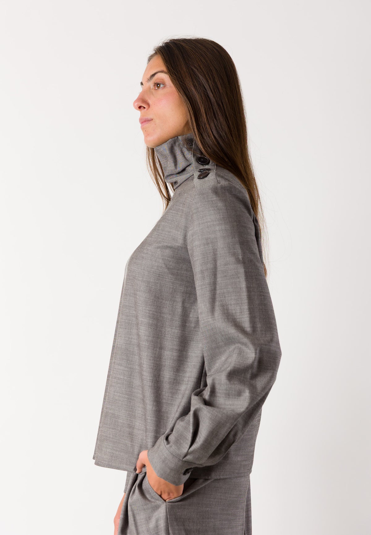 Camicia collo alto morbido 8C0340