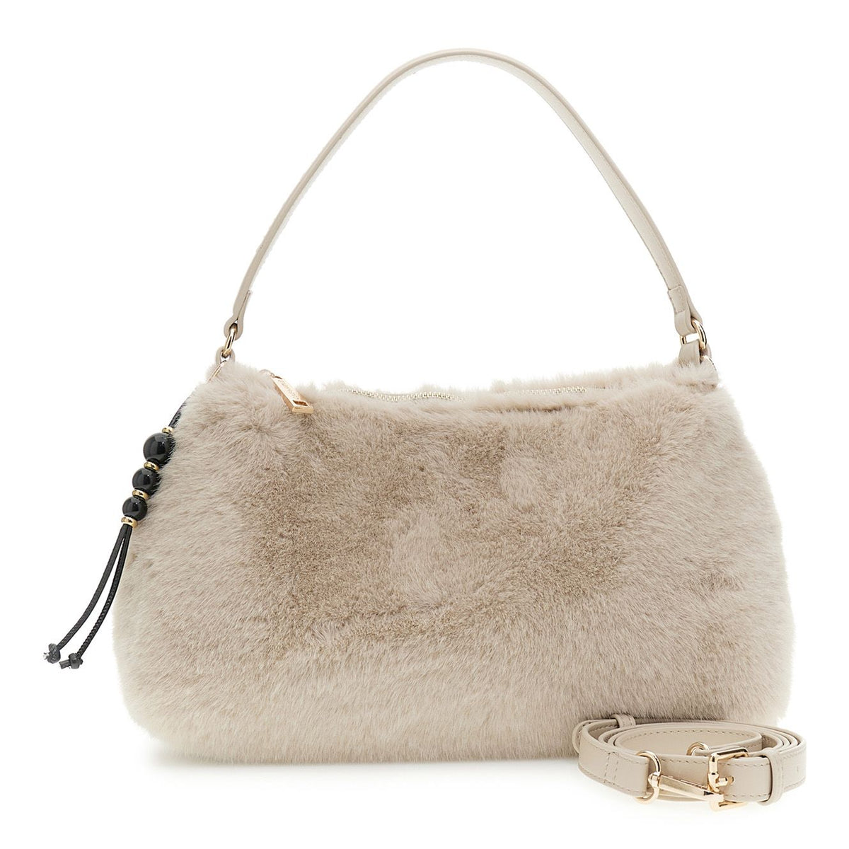 borsa a spalla in pelliccia sintetica morbida avorio C3NA1126W021TGUAVORIO