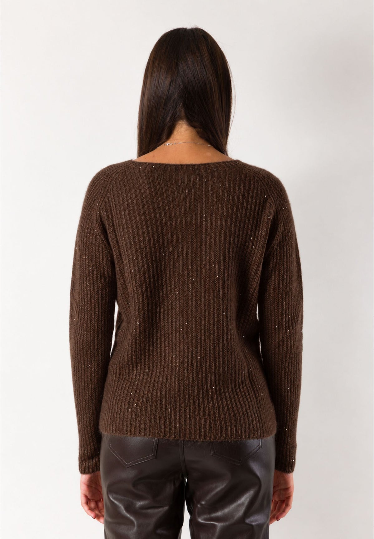Maglia lurex girocollo a coste 3M1803