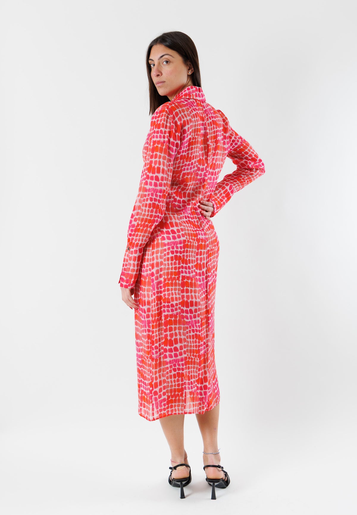 PATRIZIA PEPE Women's Red croco print dresses