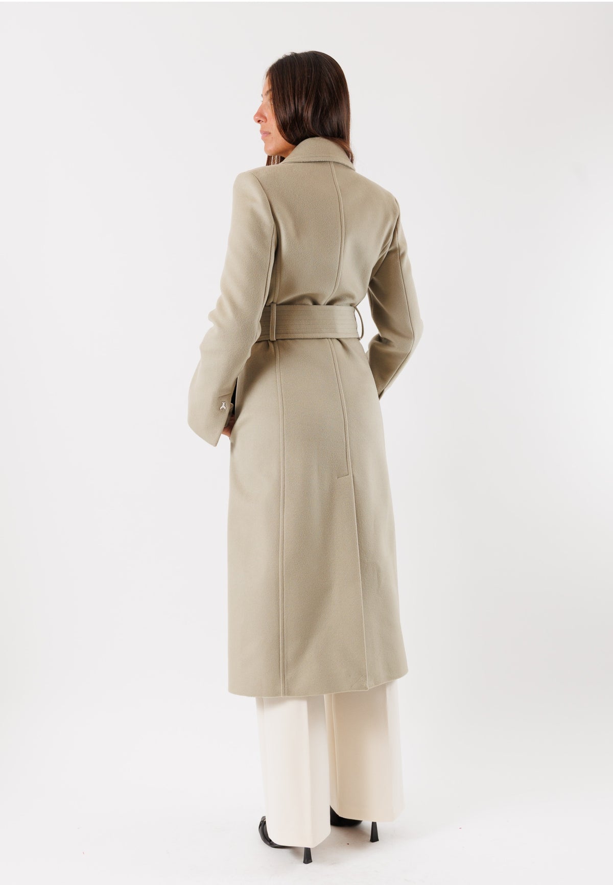 Cappotto in misto lana con cintura coordinata 2O0195A171