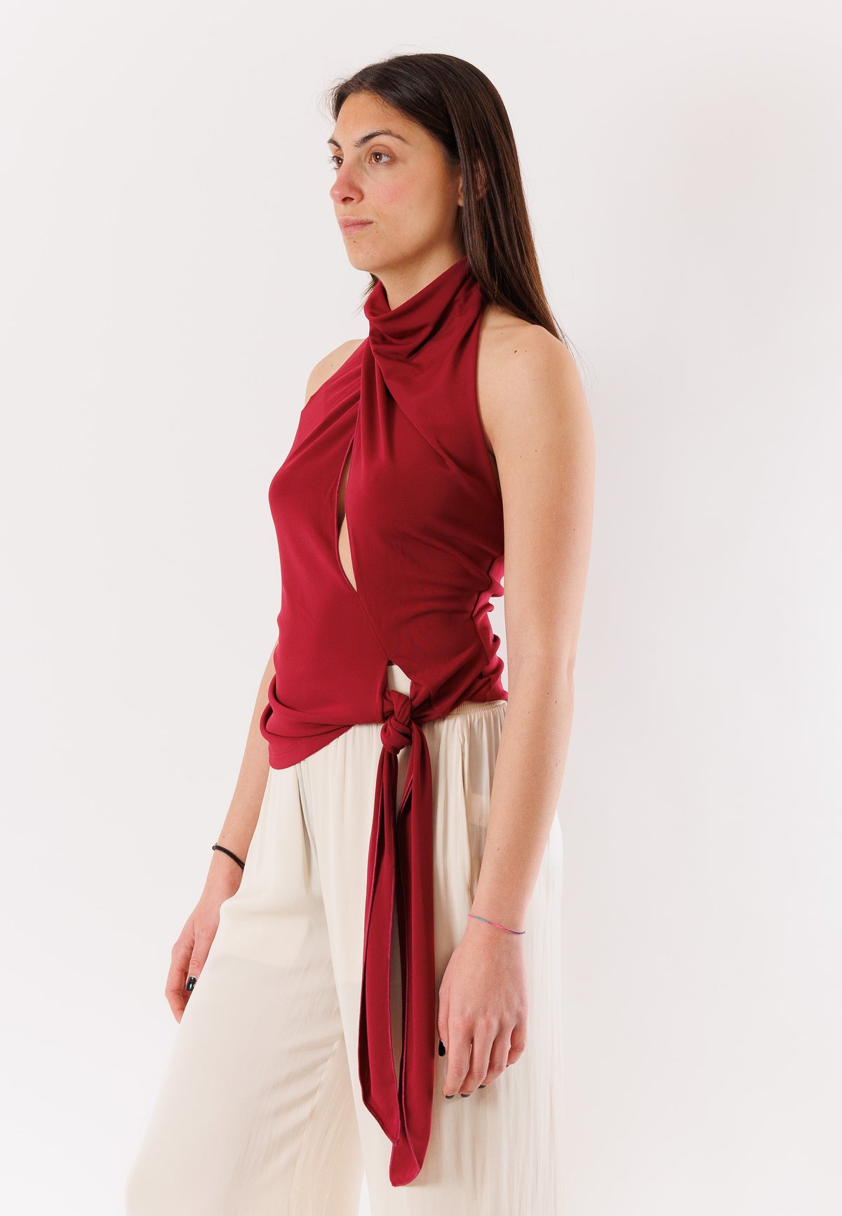 PATRIZIA PEPE Women's Summer Burgundy Sweater