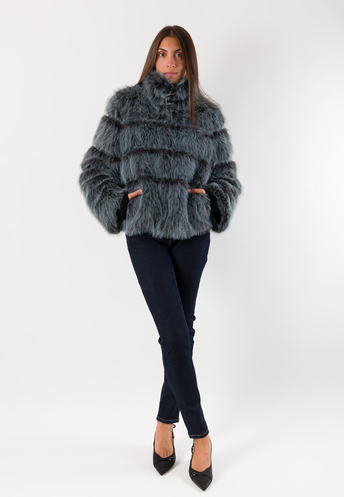 Patrizia Pepe 2O0185 eco-pelliccia cropped