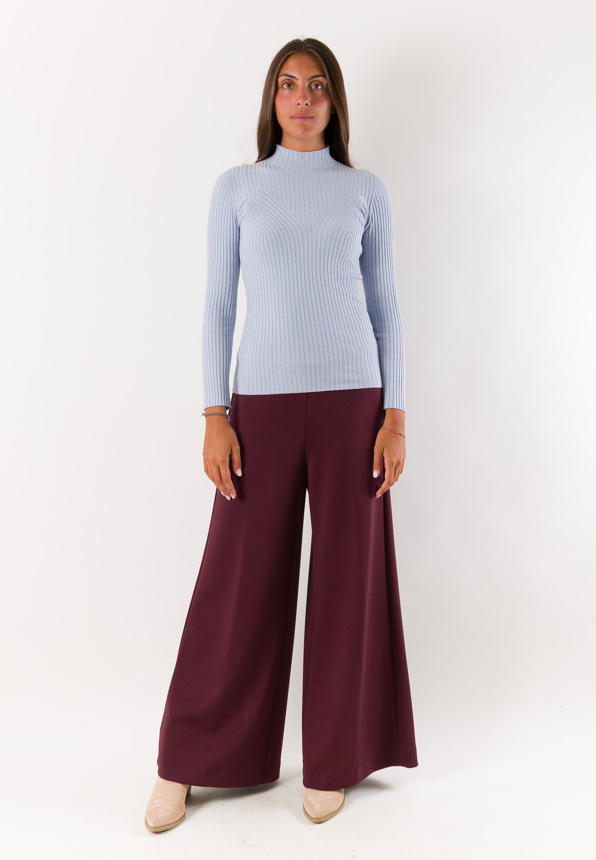 Maglia a coste collo alto 3M1714
