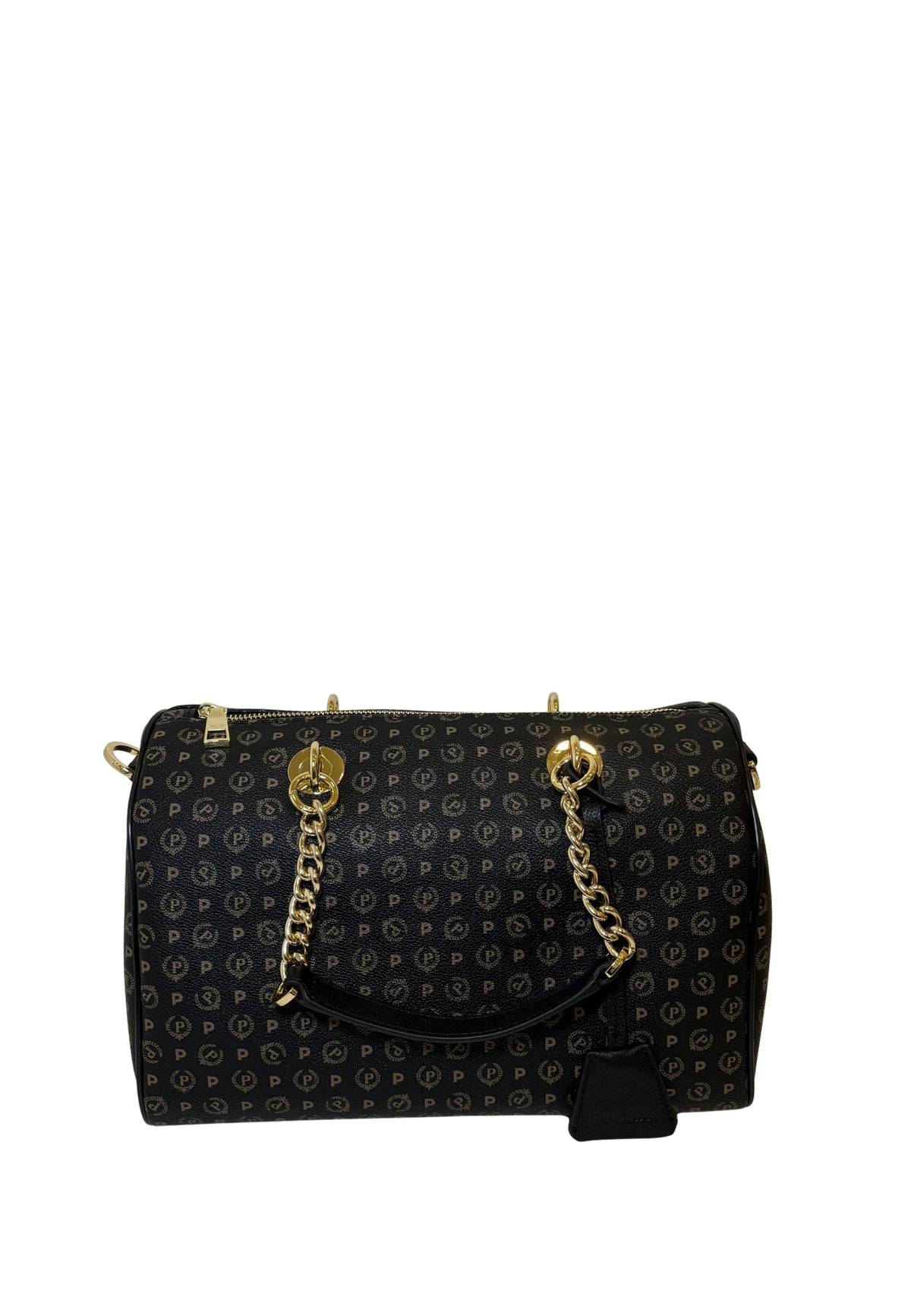 Borsa Pollini Heritage con monogramma all over e dettagli in metallo dorato TE8411PP02Q1100APVC NERO