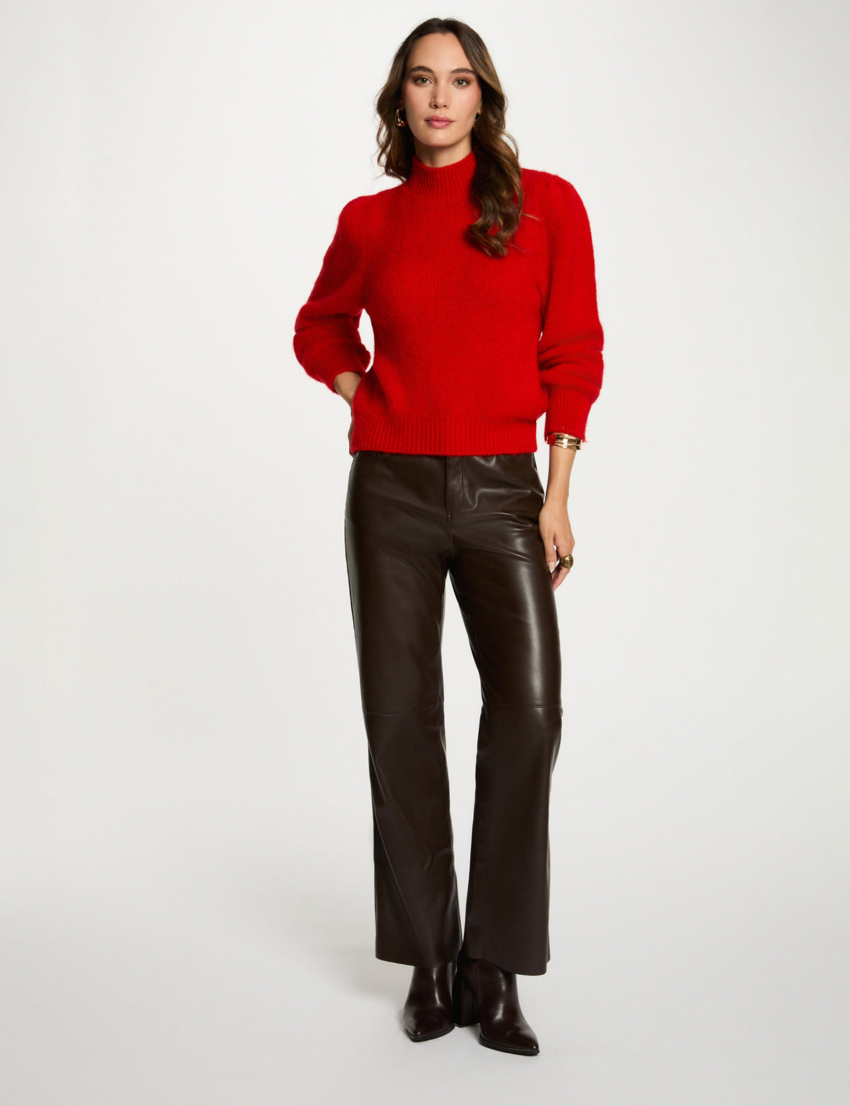 Pantaloni bootcut in similpelle PEMPER ( TAGLIE FRANCESI )