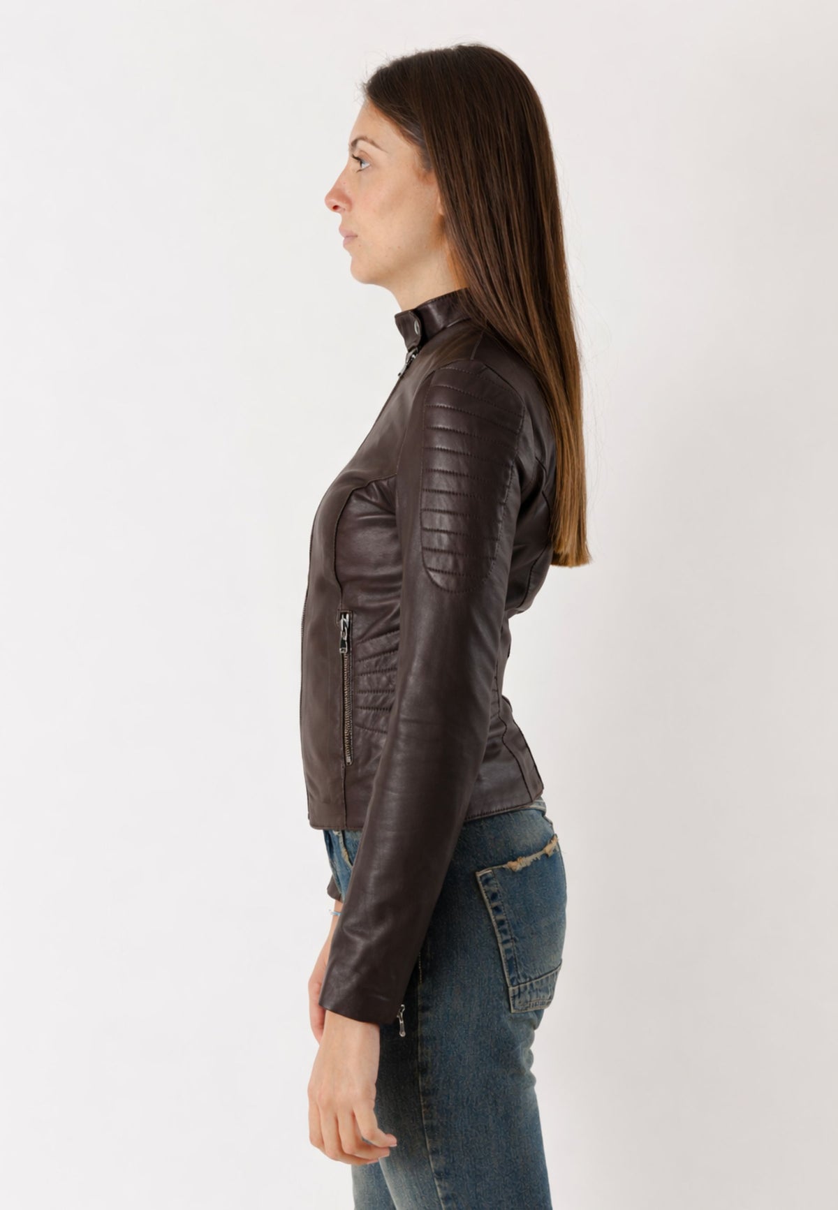 Giacca biker in vera pelle GB1953