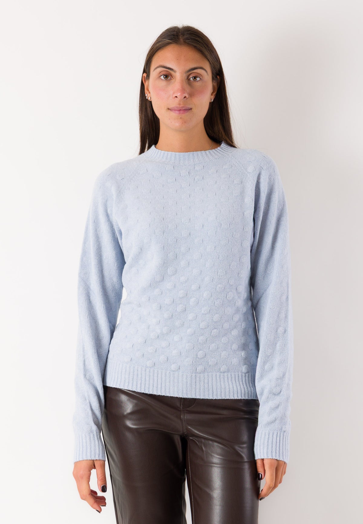 Maglia girocollo lavorazione rilievo 3M1742