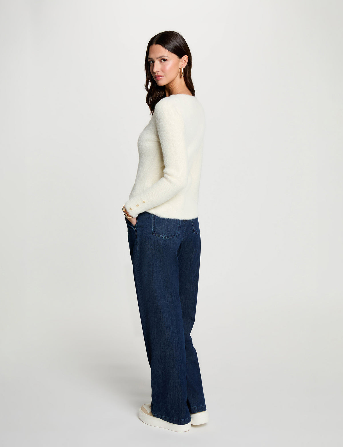 Morgan De Toi MLISA maglia costine scollo V