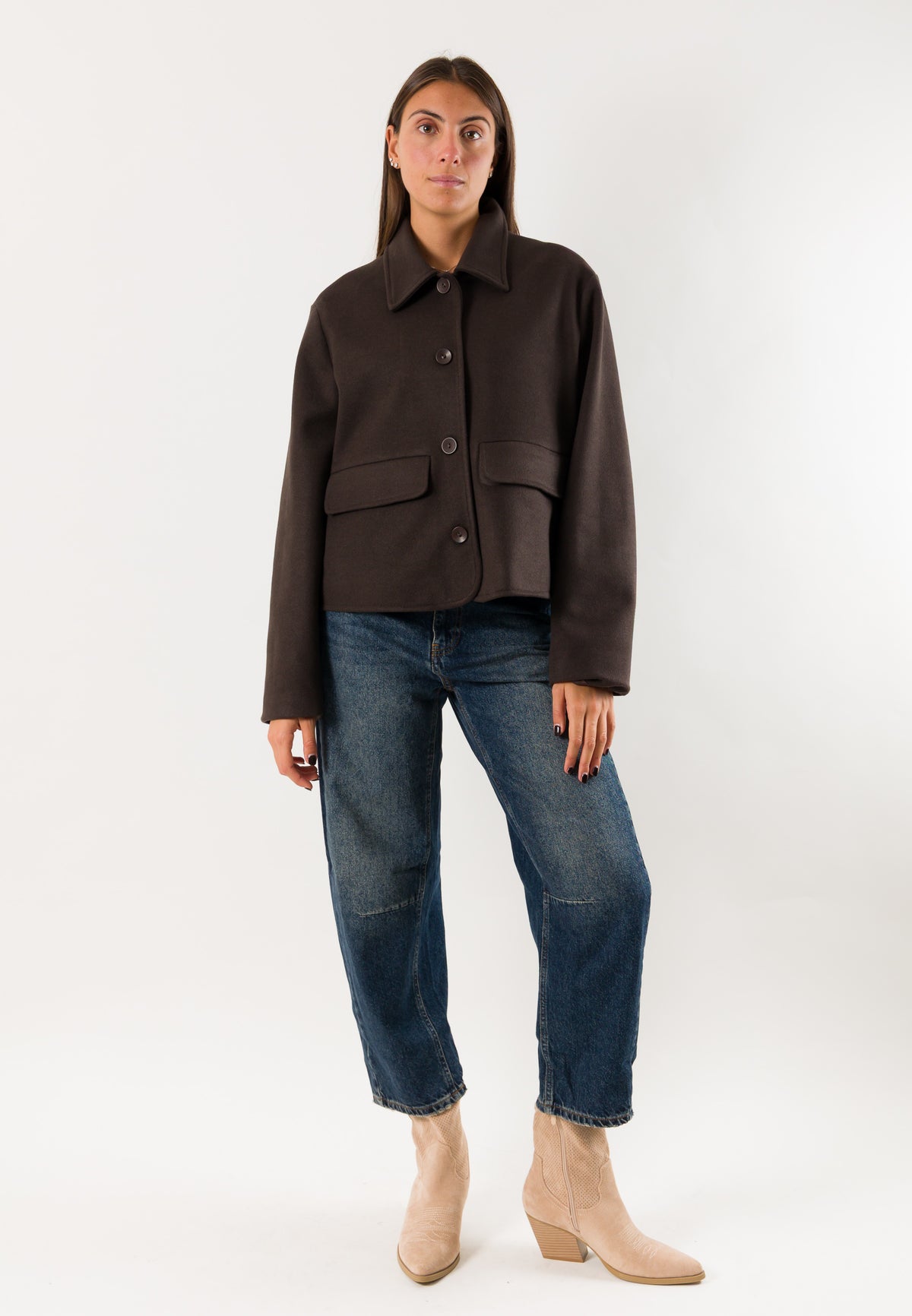 Mesange AI26616 giaccone corto oversize