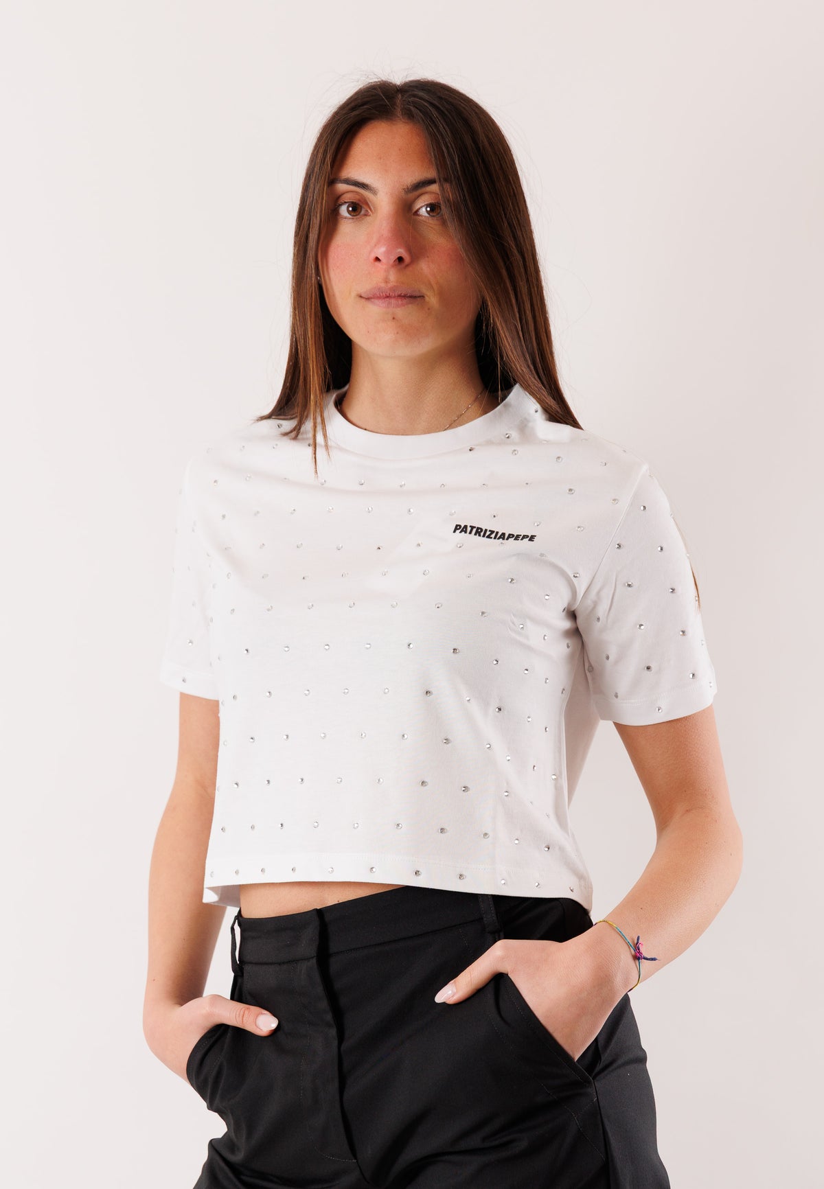 PATRIZIA PEPE Women's Optical White Sweater