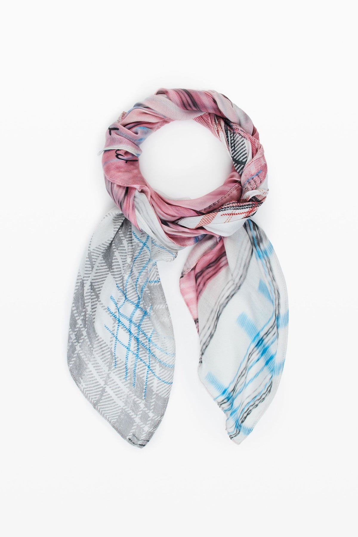 Foulard con stampa a quadri 26SAWA27