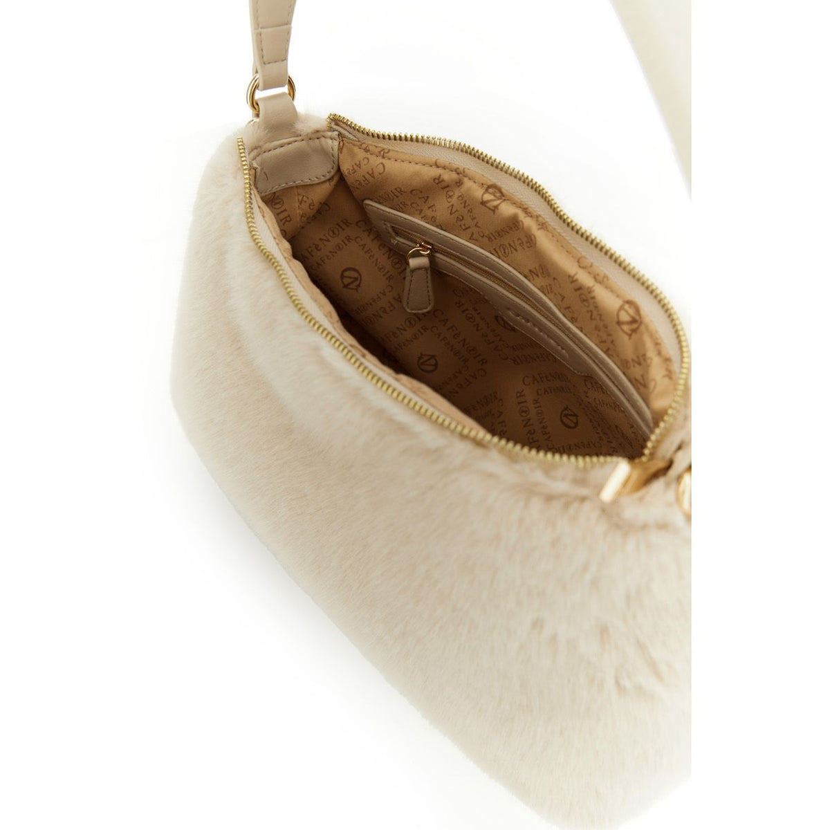 borsa a spalla in pelliccia sintetica morbida avorio C3NA1126W021TGUAVORIO
