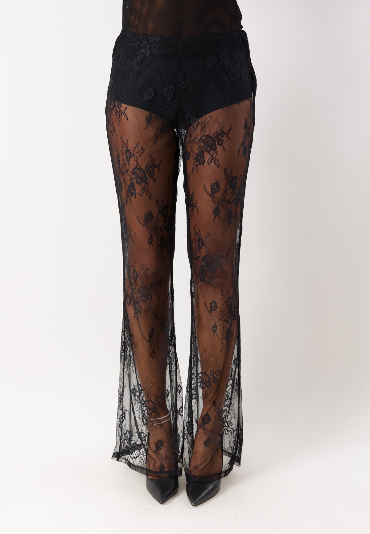 Pantaloni in pizzo trasparente 8P0483