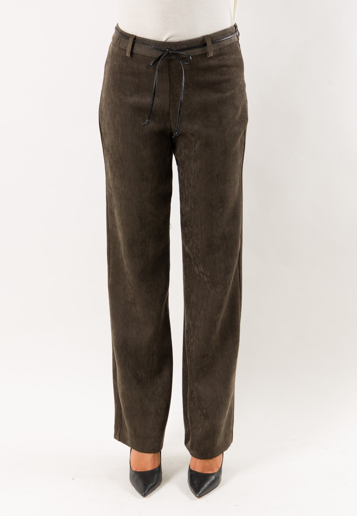 Mesange AI26616 pantaloni dritti con cintura