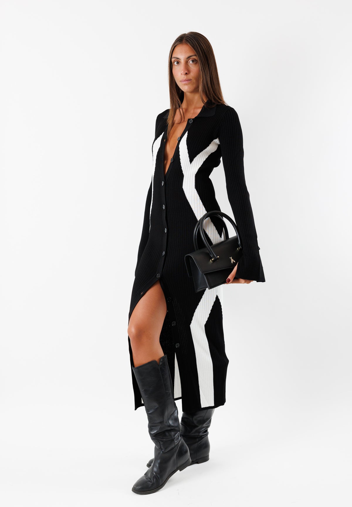PATRIZIA PEPE Women's Dresses Black-white