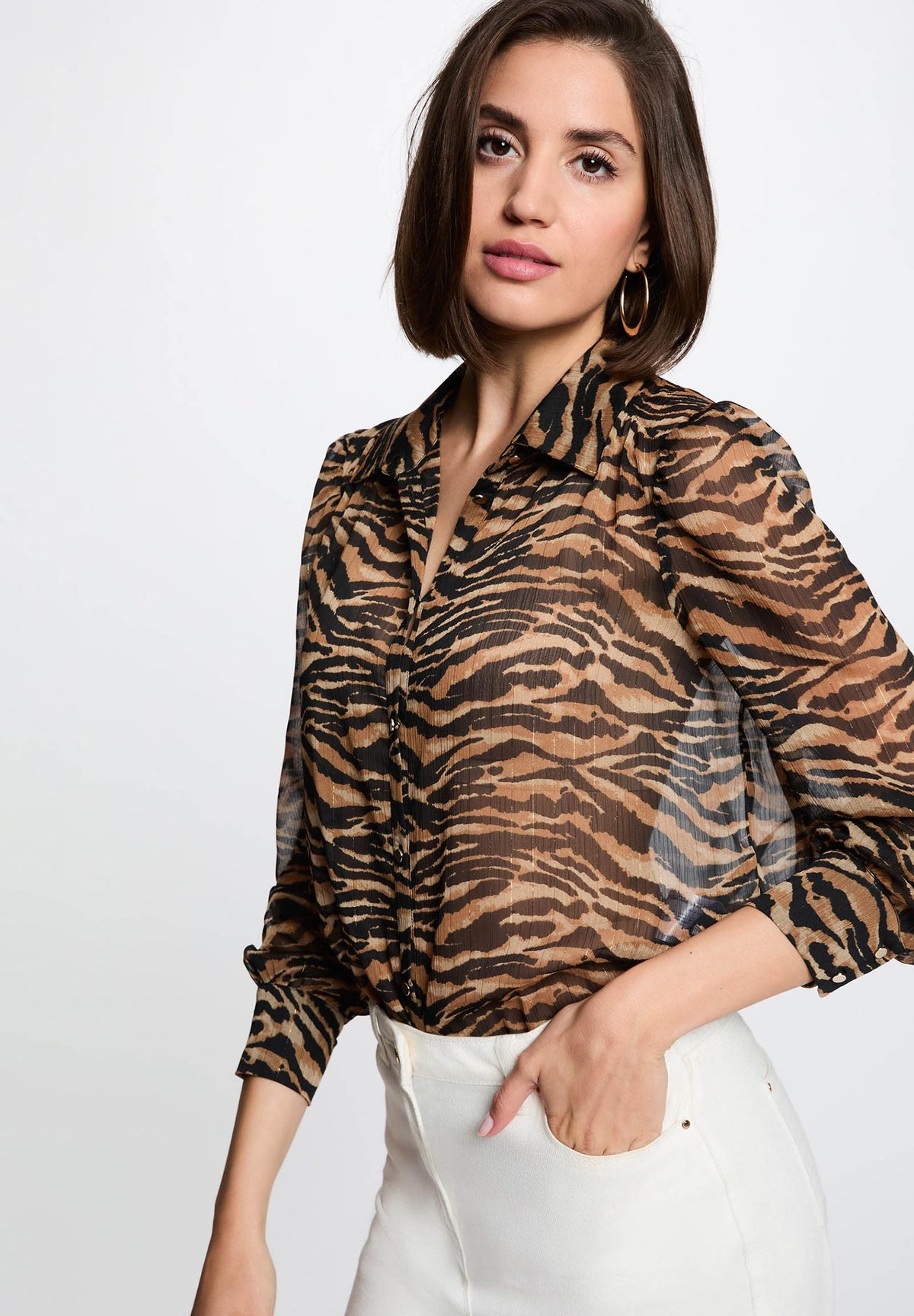 Camicia fantasia animalier CAHEL ( TAGLIE FRANCESI )
