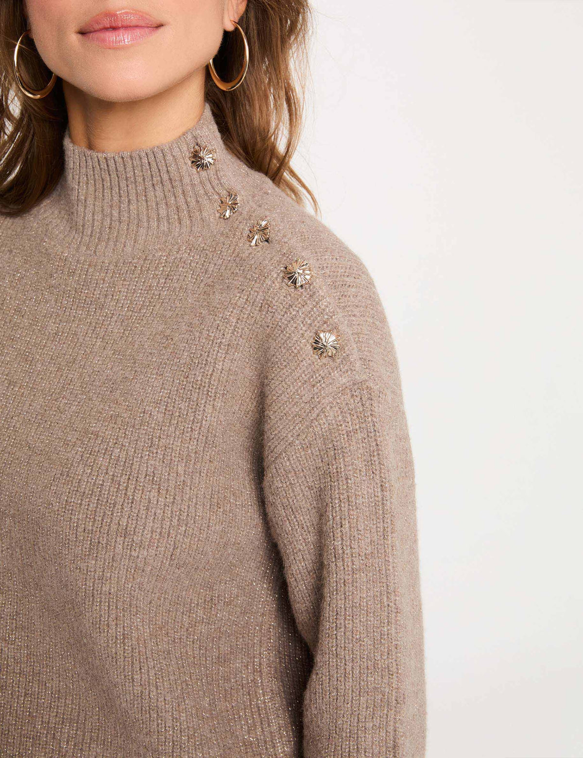 Morgan MSTORE maglia collo alto bottoni