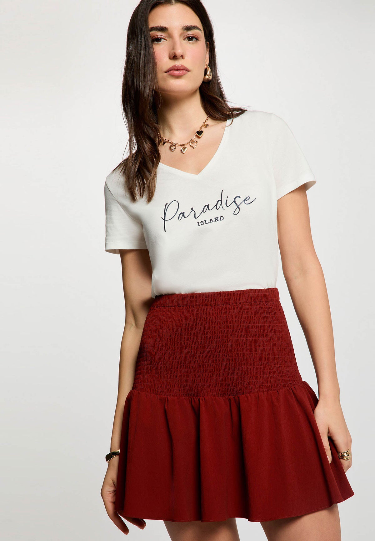 MORGAN DE TOI Women's skirt COGNAC BROWN