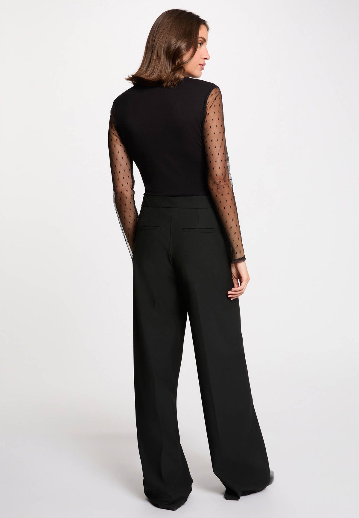 Body con motivo in pizzo semitrasparente TPLAZA