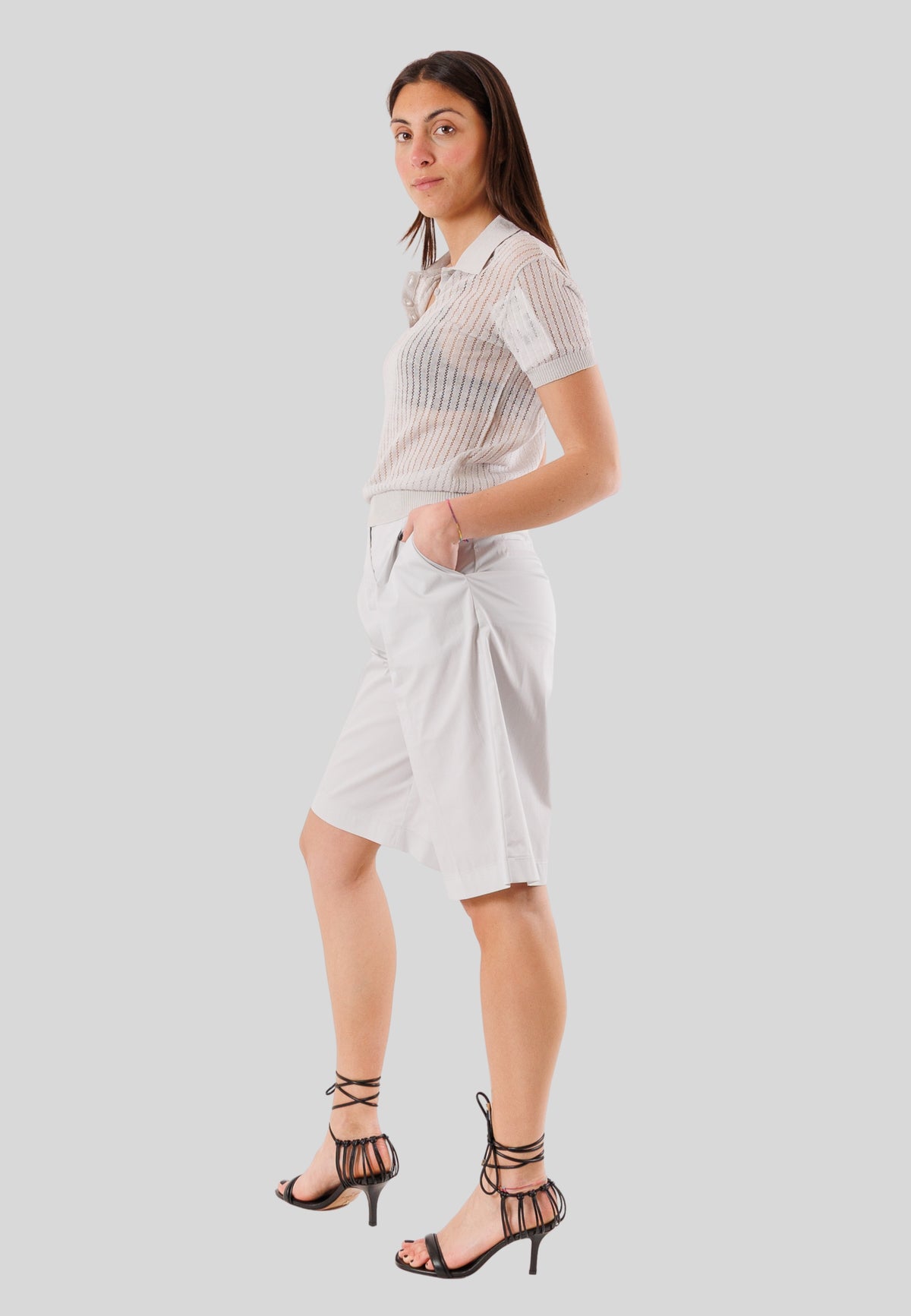 SHORT PATRIZIA PEPE Donna Fresh Gray