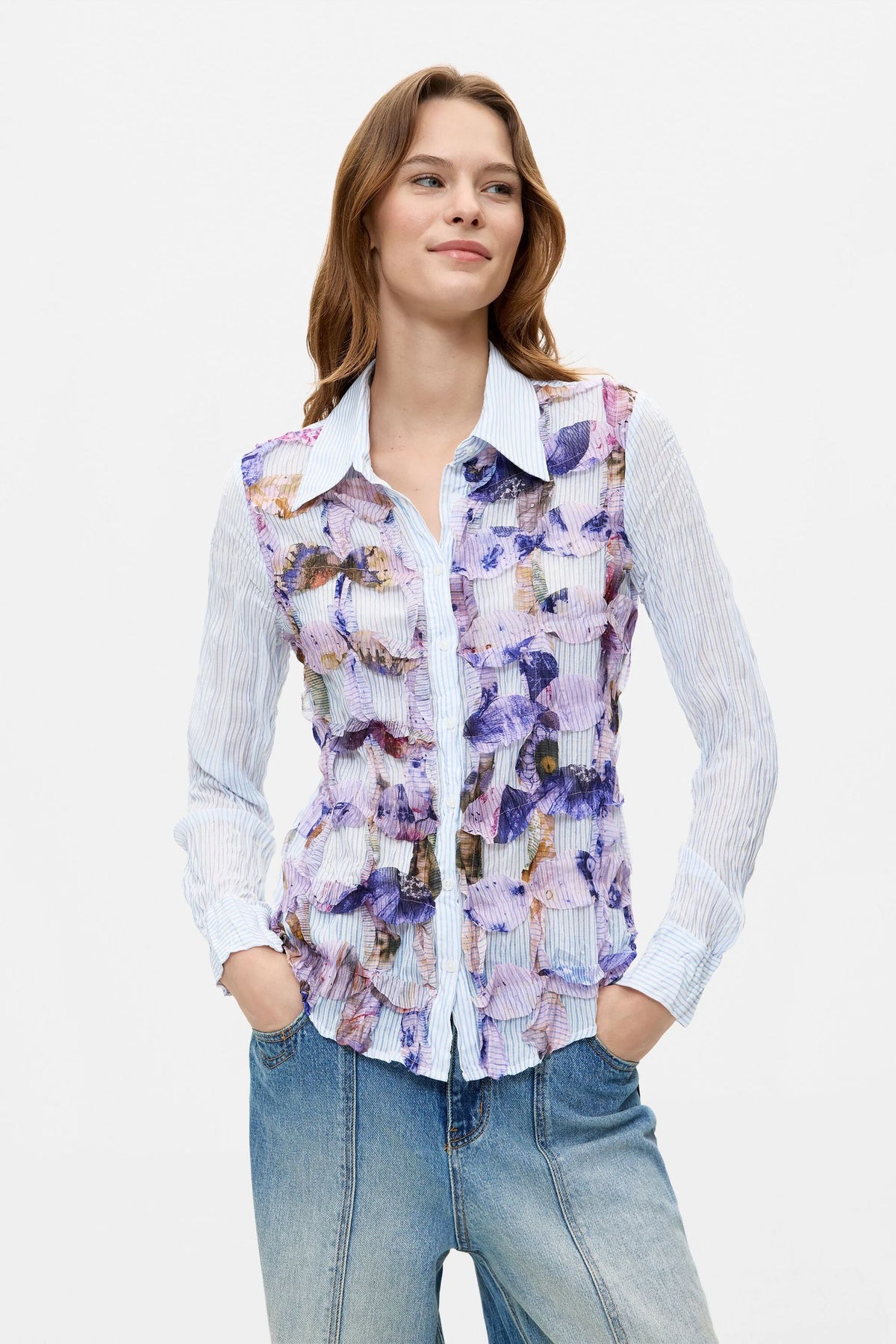 Camicia stampata a maniche lunghe 26WWCW135002