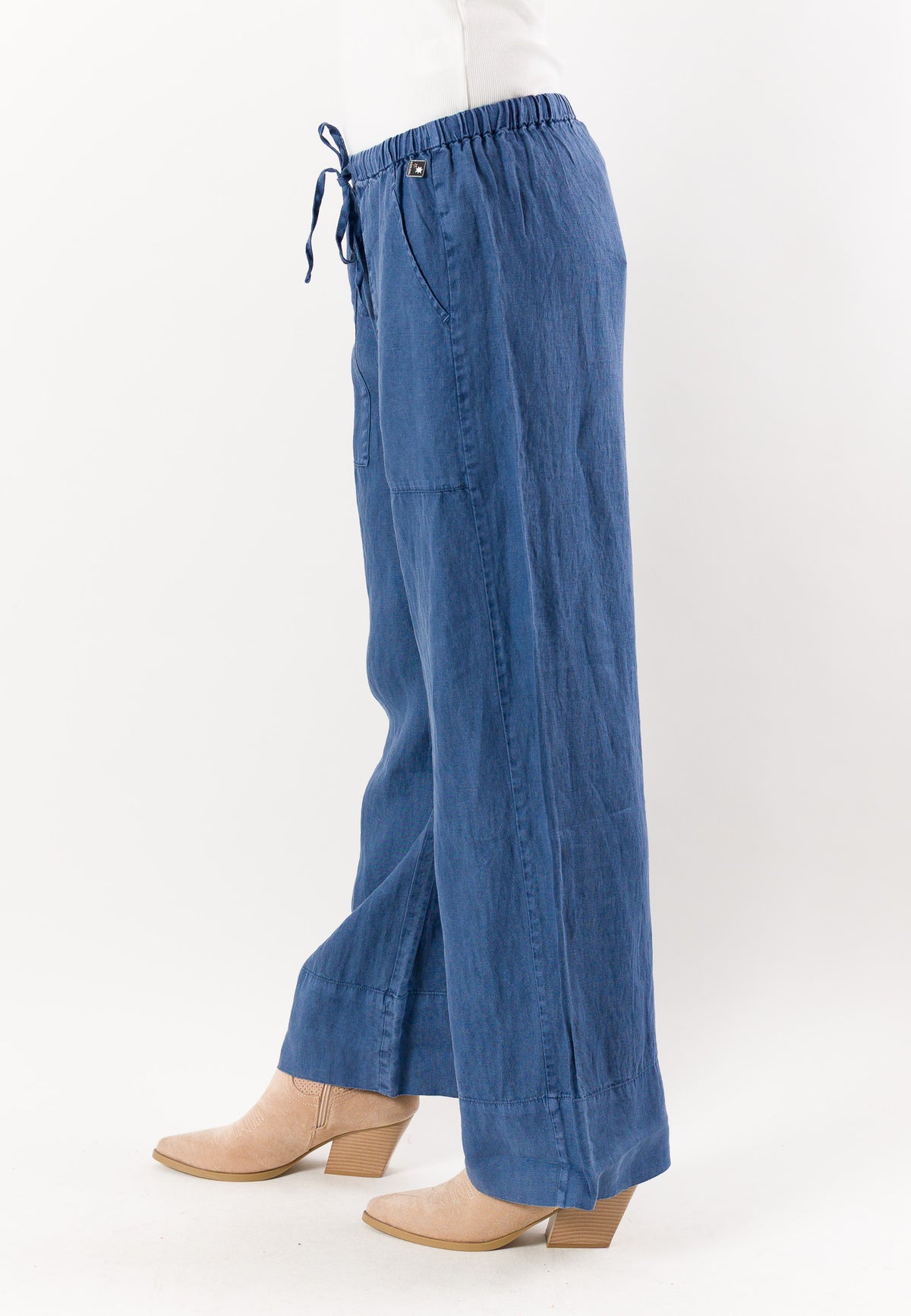 Pantalone in lino con coulisse KWC060530