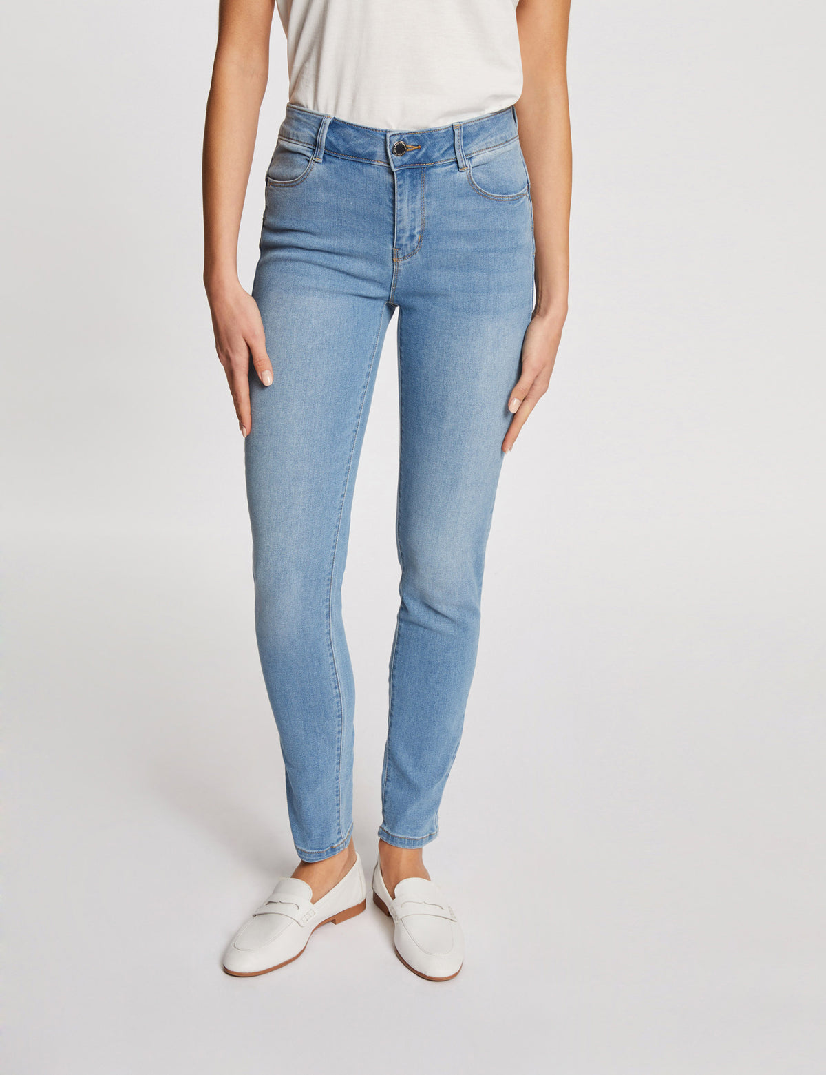 MORGAN DE TOI Women's Bleached Denim Jeans