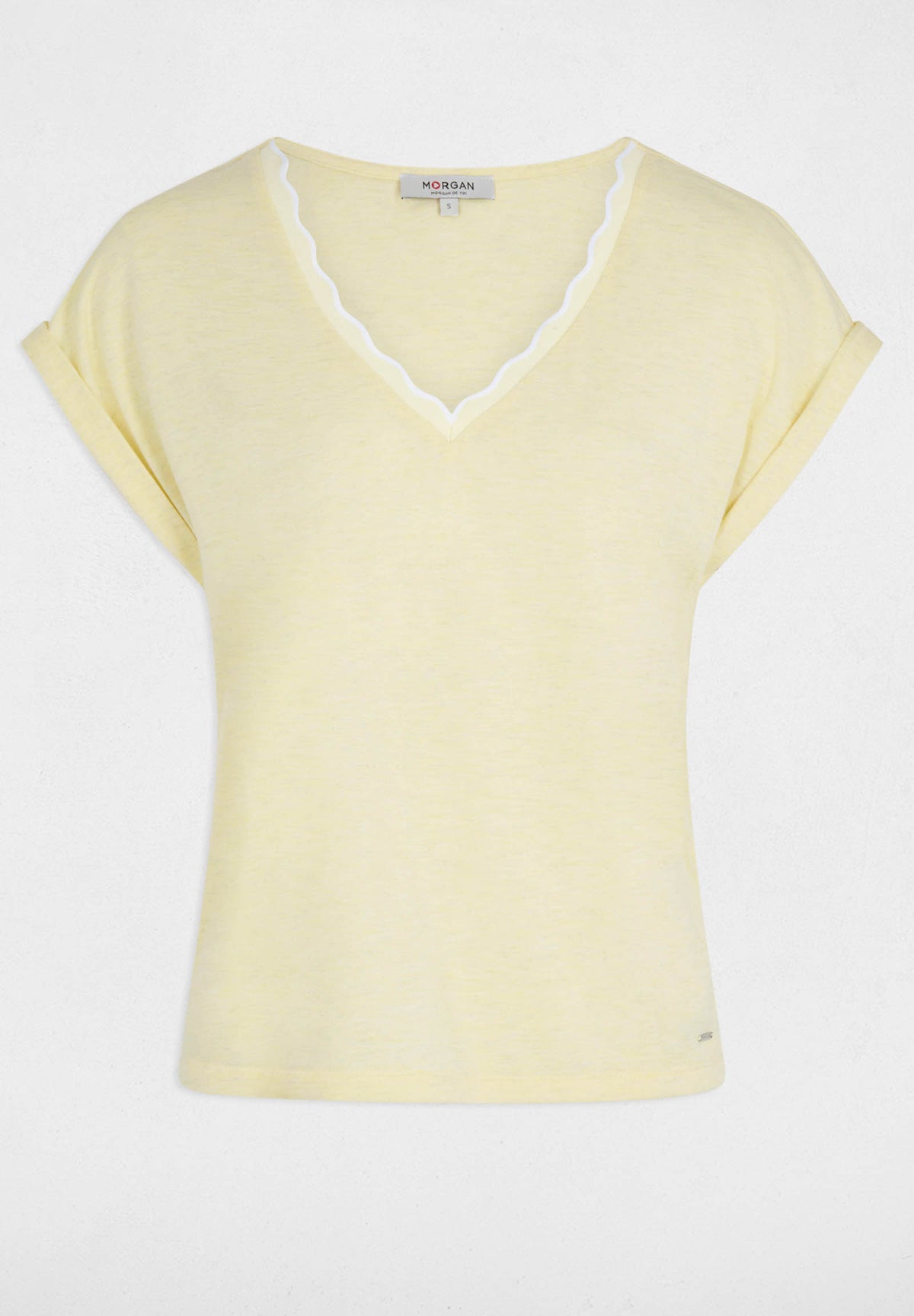 T-shirt con scollo ondulato DIANA
