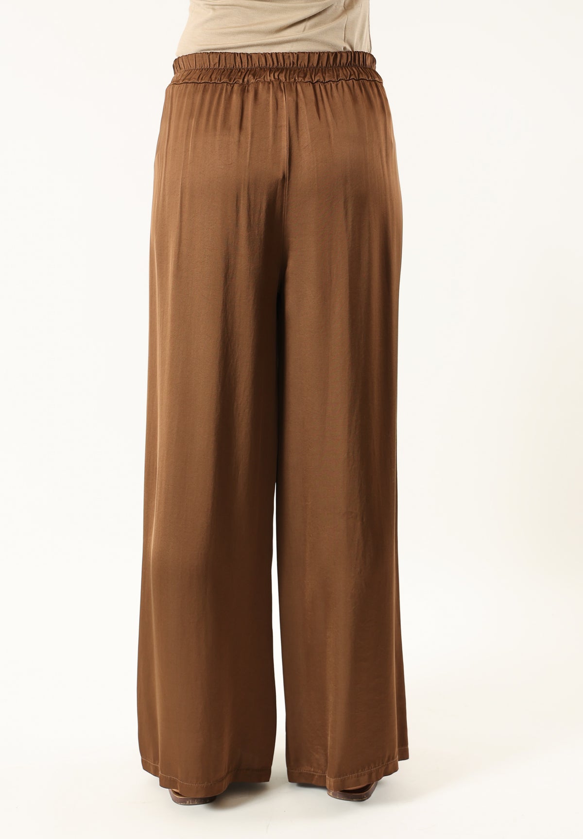 B,YU Women's Trousers Dark Brown