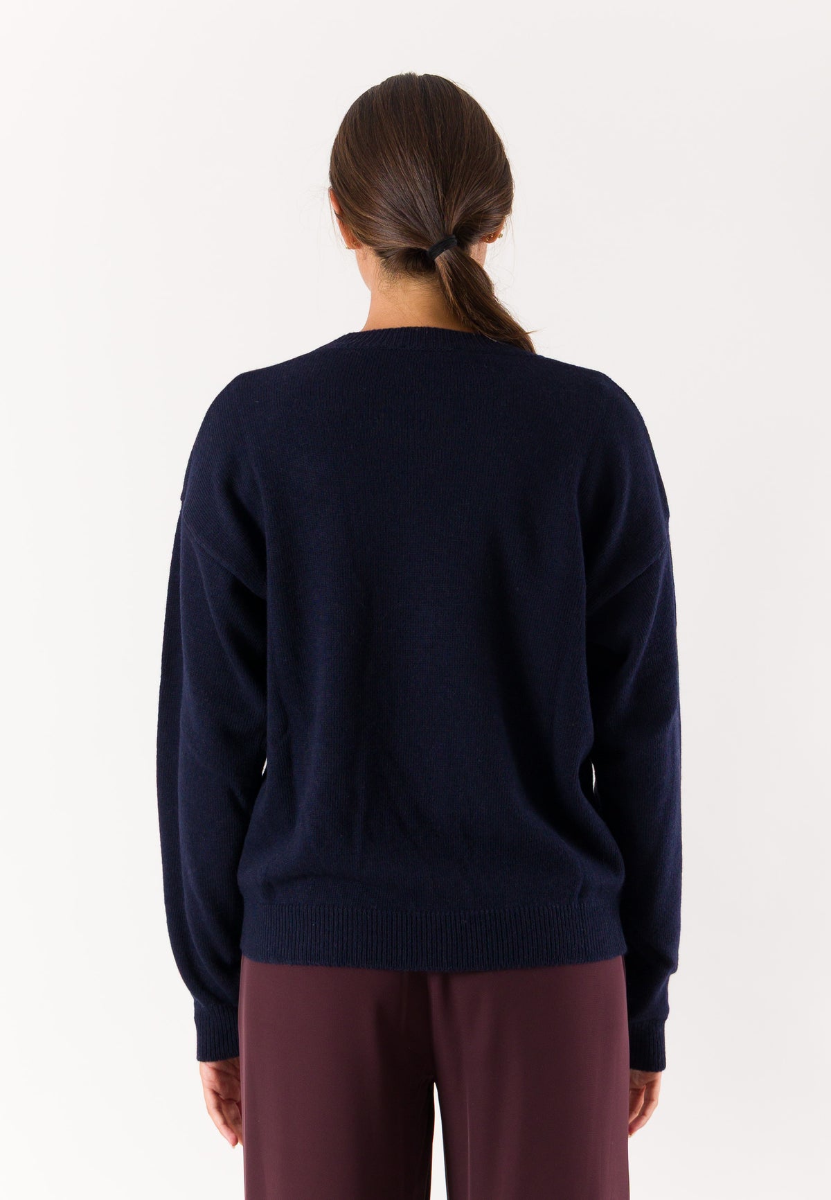KONTATTO Women's Sweater BLUE-MARSALA-PUTTY-CREAM