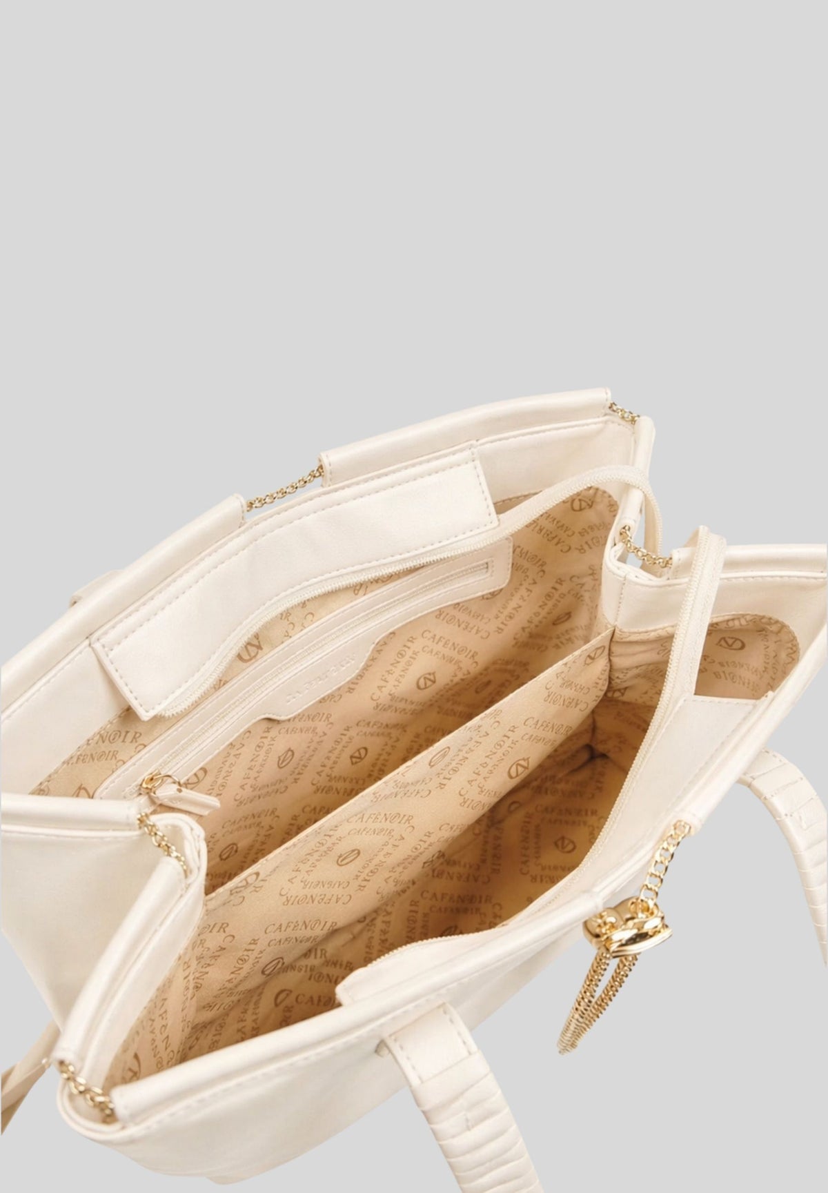 CAFE NOIR Women's Ivory Handbag