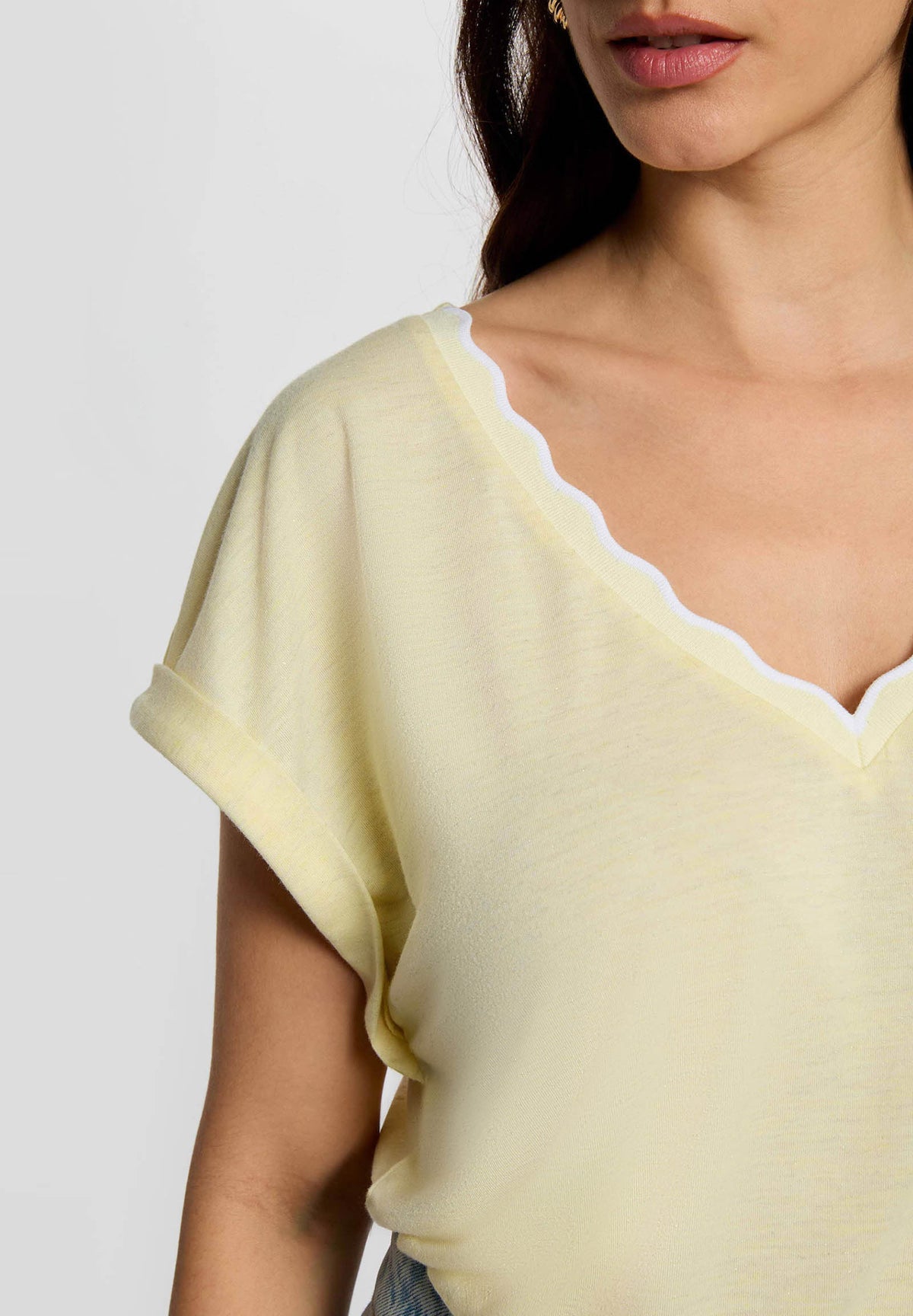 MORGAN DE TOI Women's T-shirt PASTEL YELLOW