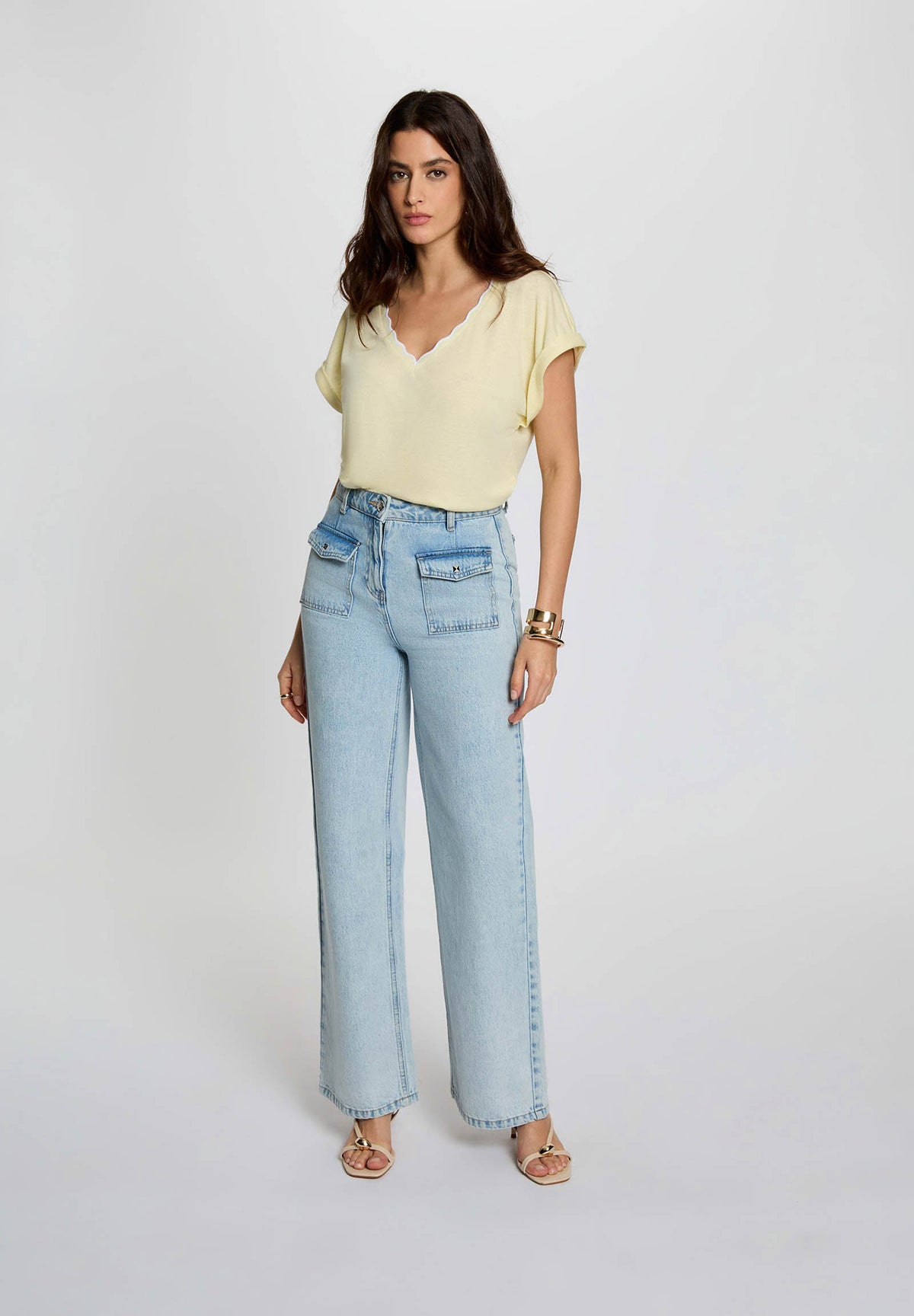 MORGAN DE TOI Women's T-shirt PASTEL YELLOW