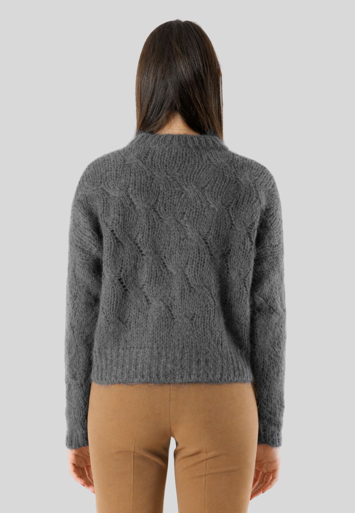 Maglia girocollo con trecce 3M0893CN