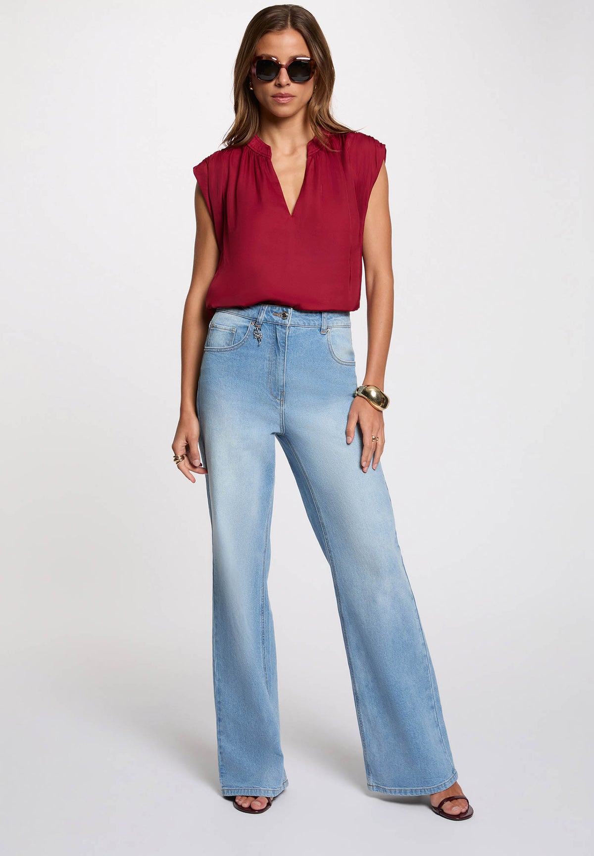MORGAN DE TOI Women's RUMBA RED Blouse
