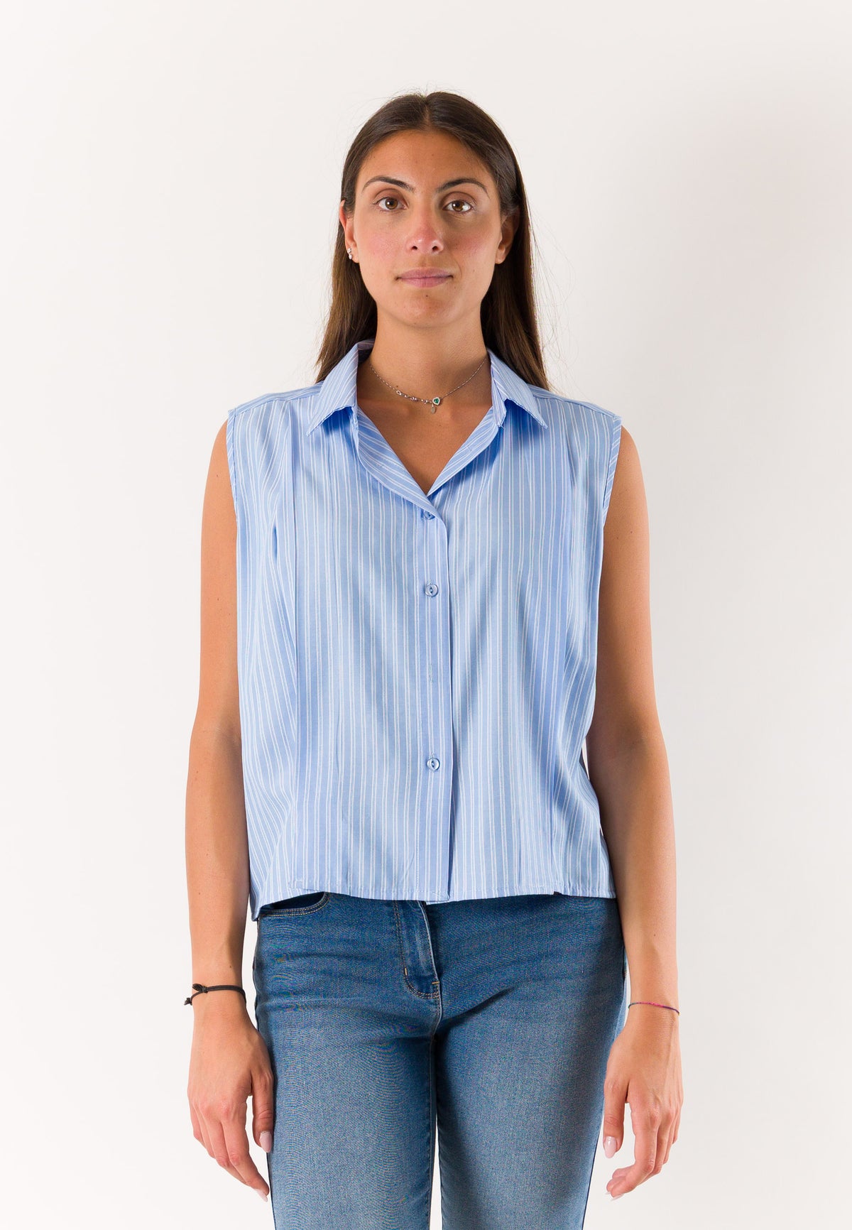 Gilet camicia a righe PE26252