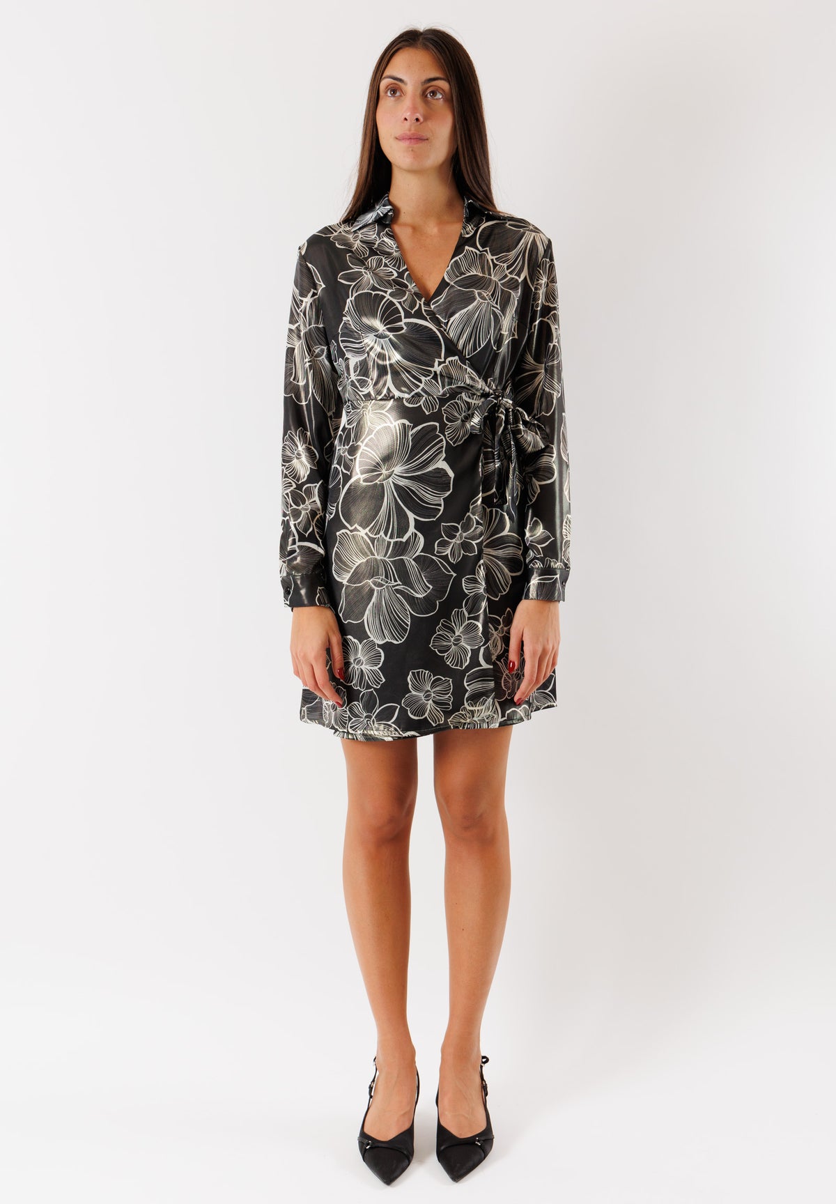 MESANGE Women's Dress BLACK PATTERN