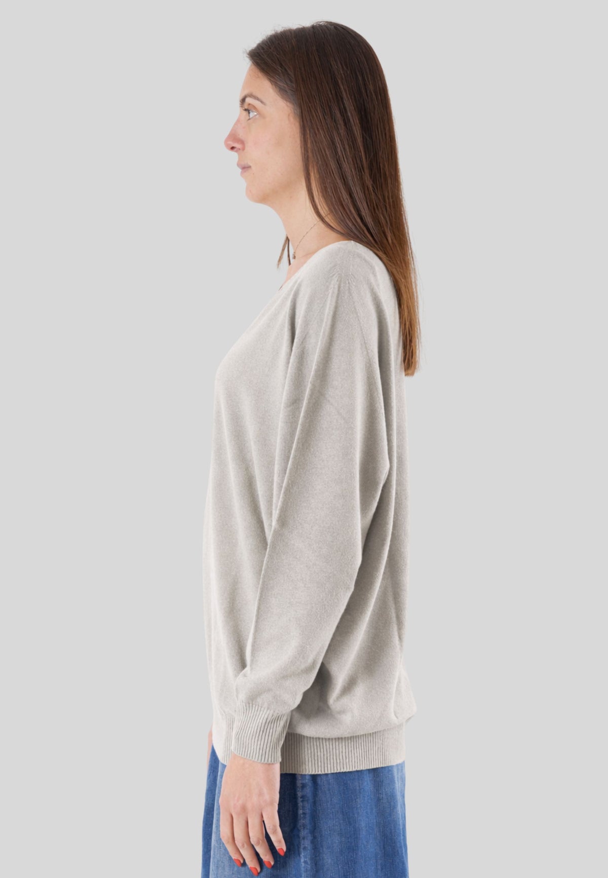 Maglia viscosa Scollo a V  linea morbida 3M0815C