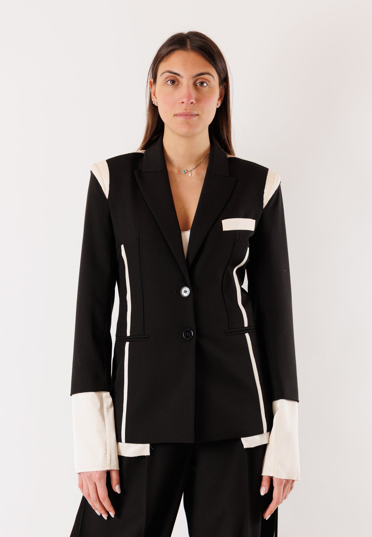 Giacca PATRIZIA PEPE Donna Black-Warm Ivory