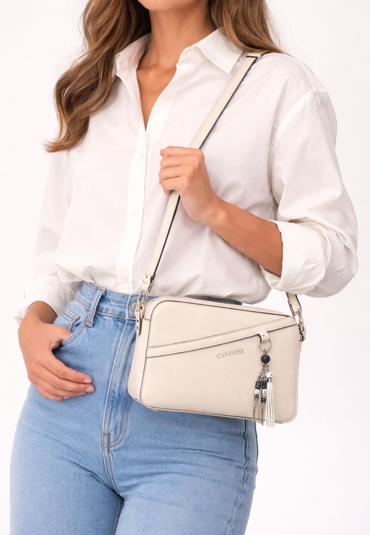 CAFE NOIR Women's Ivory Handbag