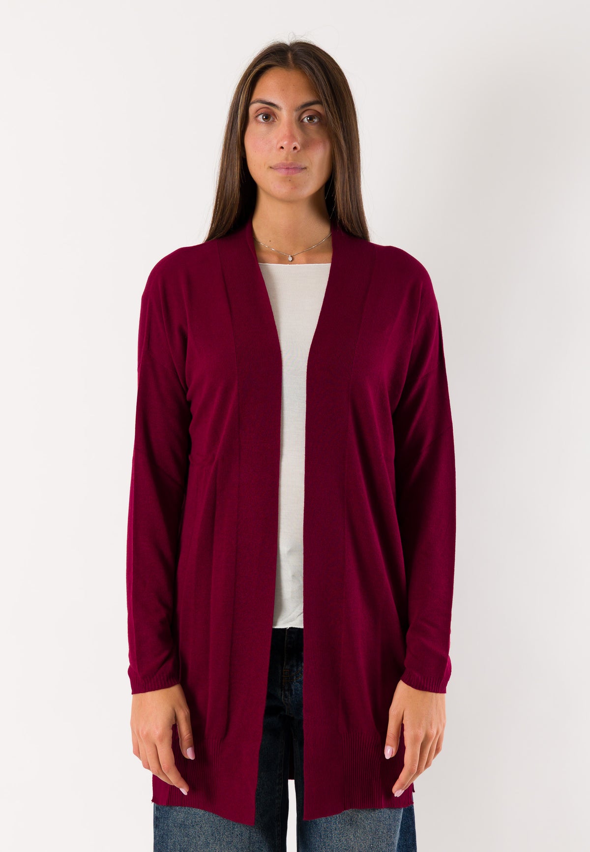 Cardigan lungo aperto fluido 3M1710