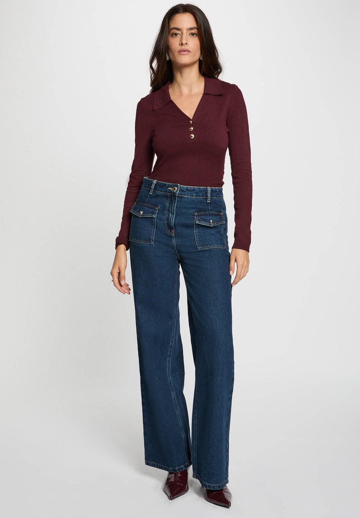 MORGAN DE TOI Women's Sweater PRUNE