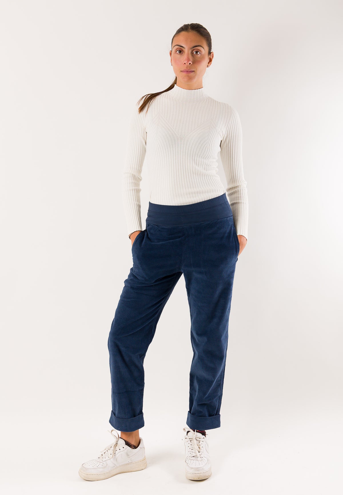 Deha D52365 pantaloni in velluto elasticizzato