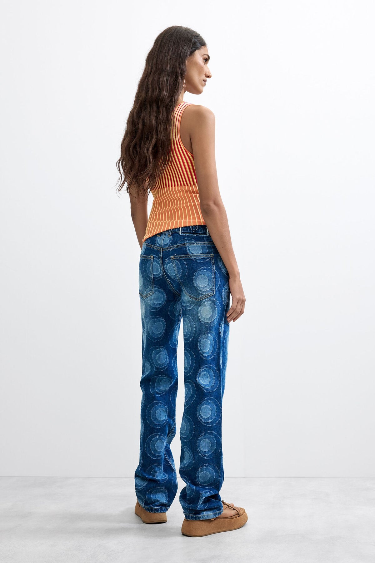 pantalone jeans stampato slim 26WWDD235053