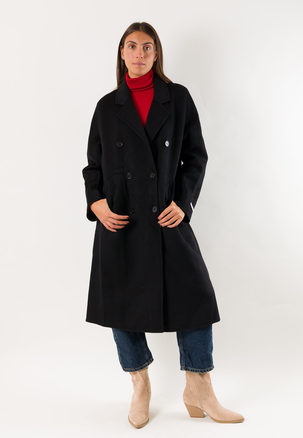 Kontatto SN700 cappotto lungo doppiopetto