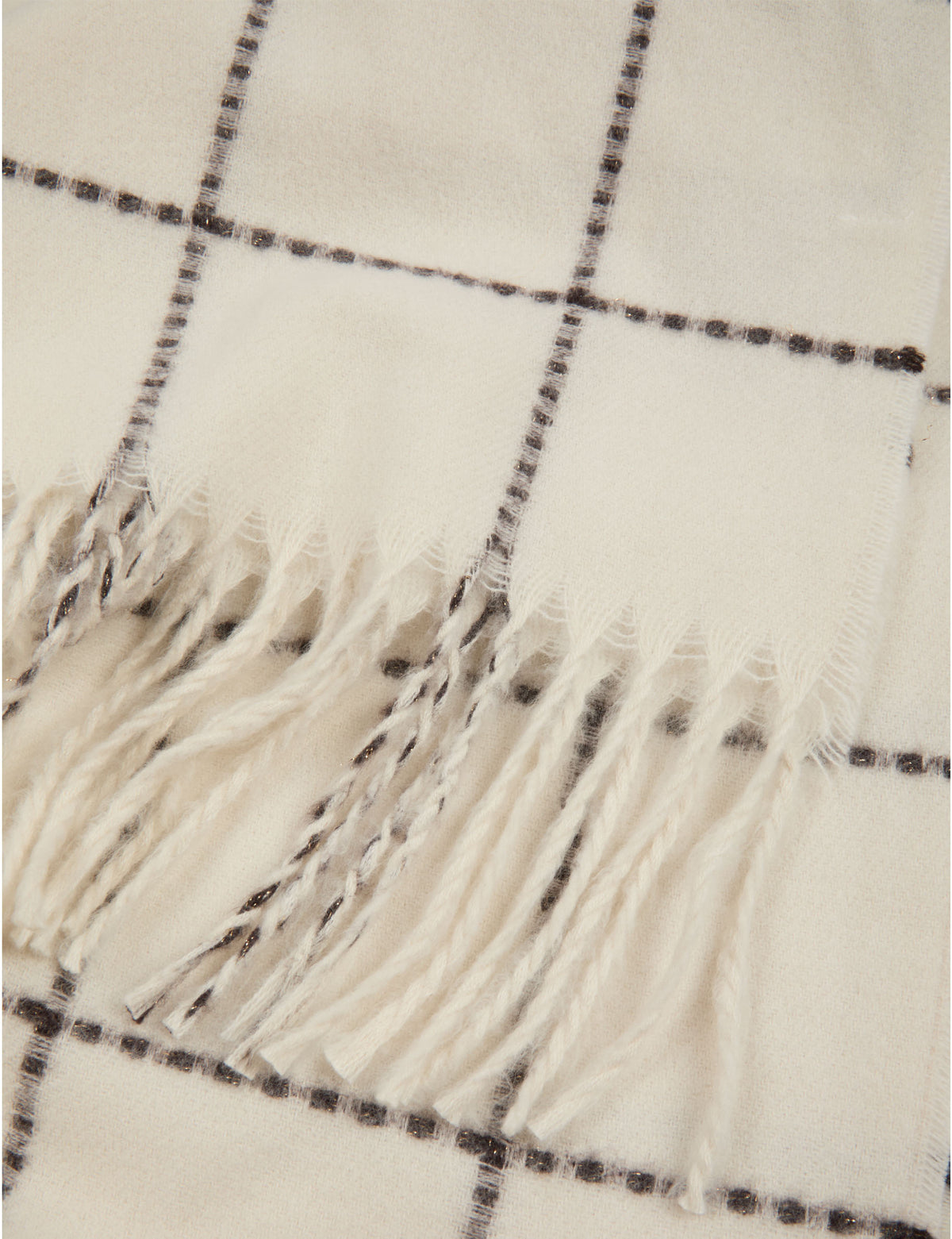 Sciarpa 5PIQUEOFFWHITE-NOIR