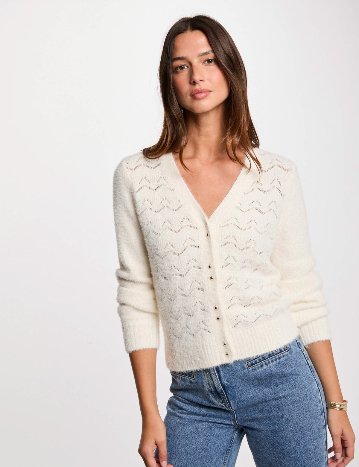 MORGAN DE TOI Women's Cardigan IVORY