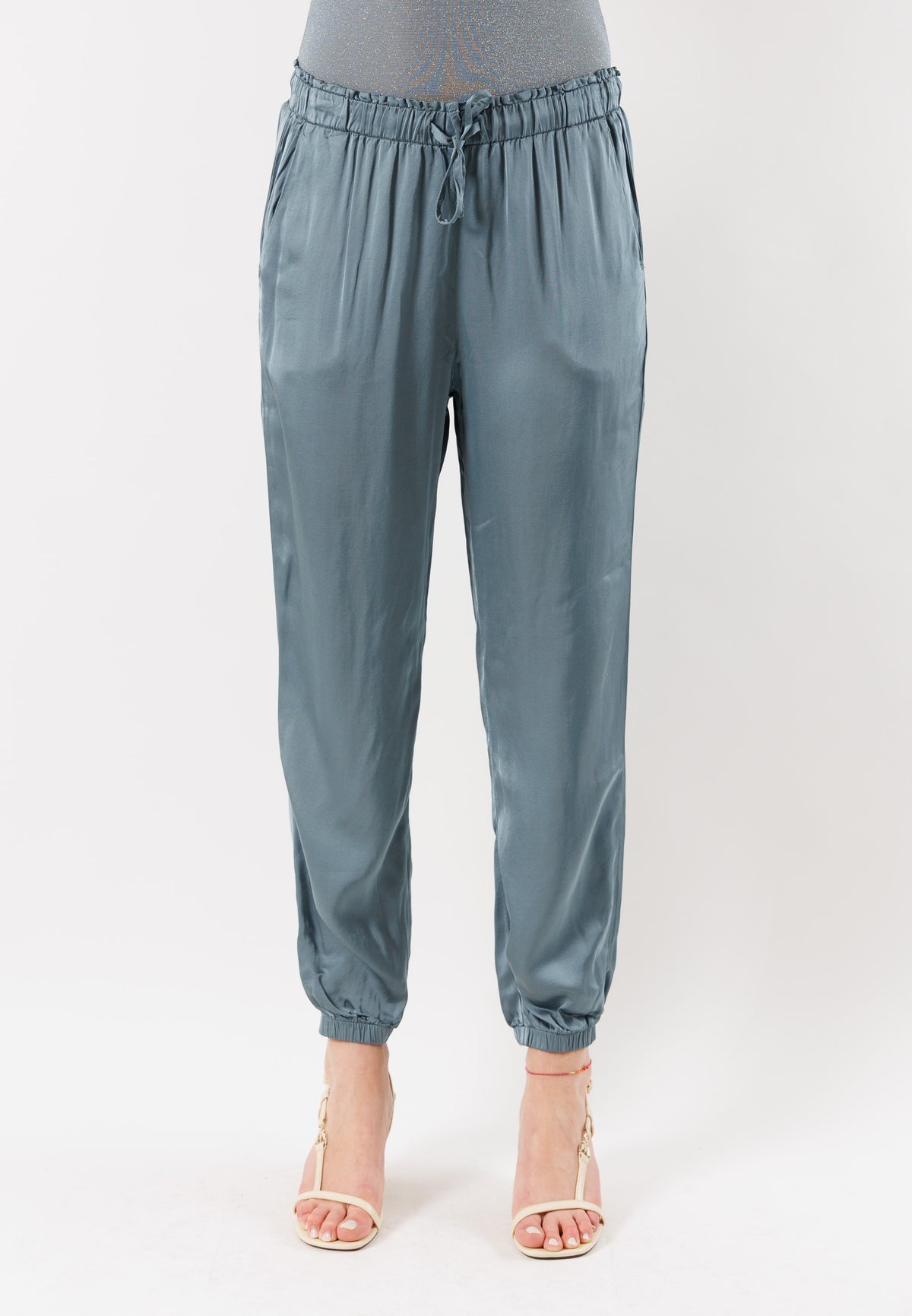 Pantaloni morbidi con coulisse D42455