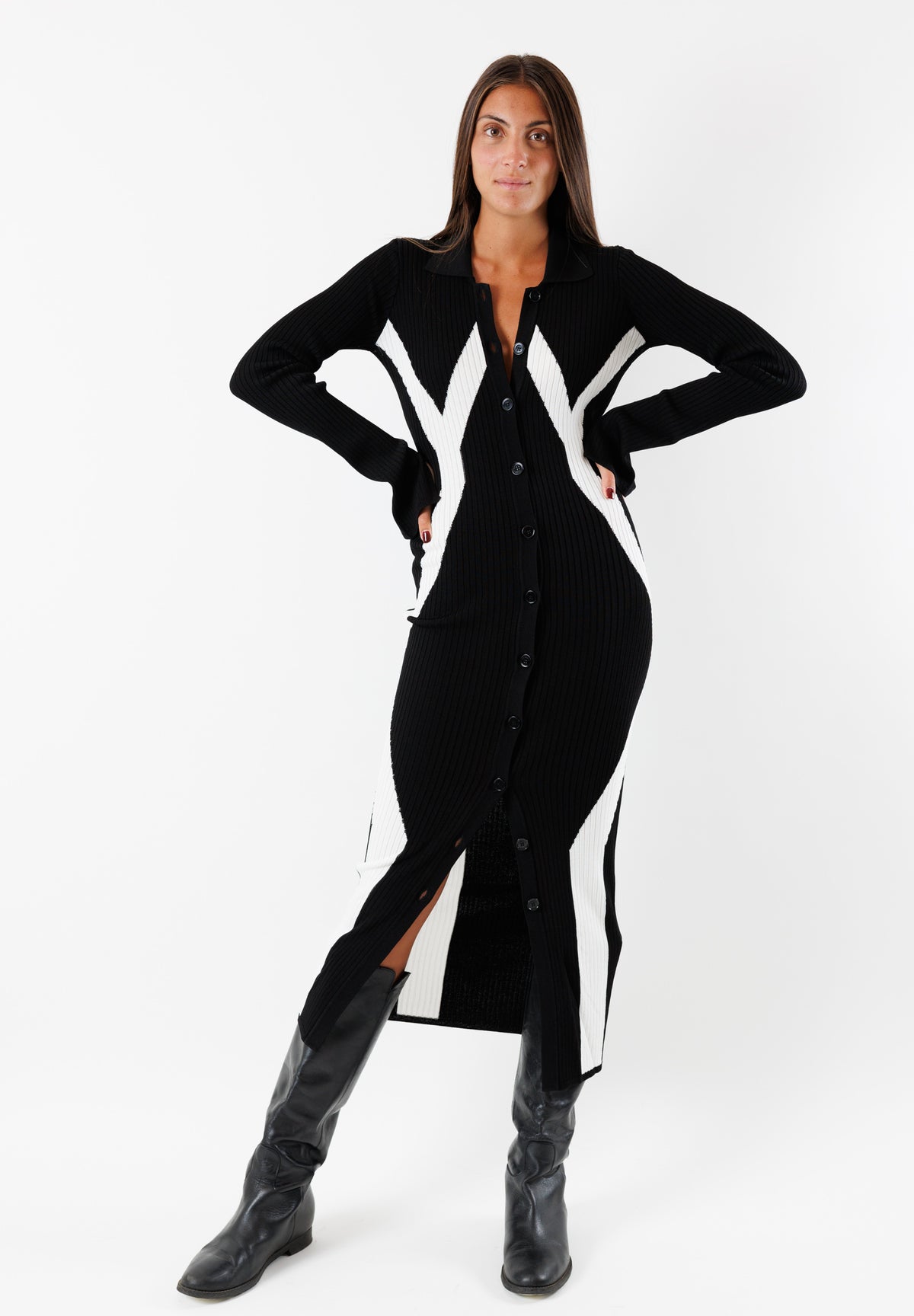 PATRIZIA PEPE Women's Dresses Black-white